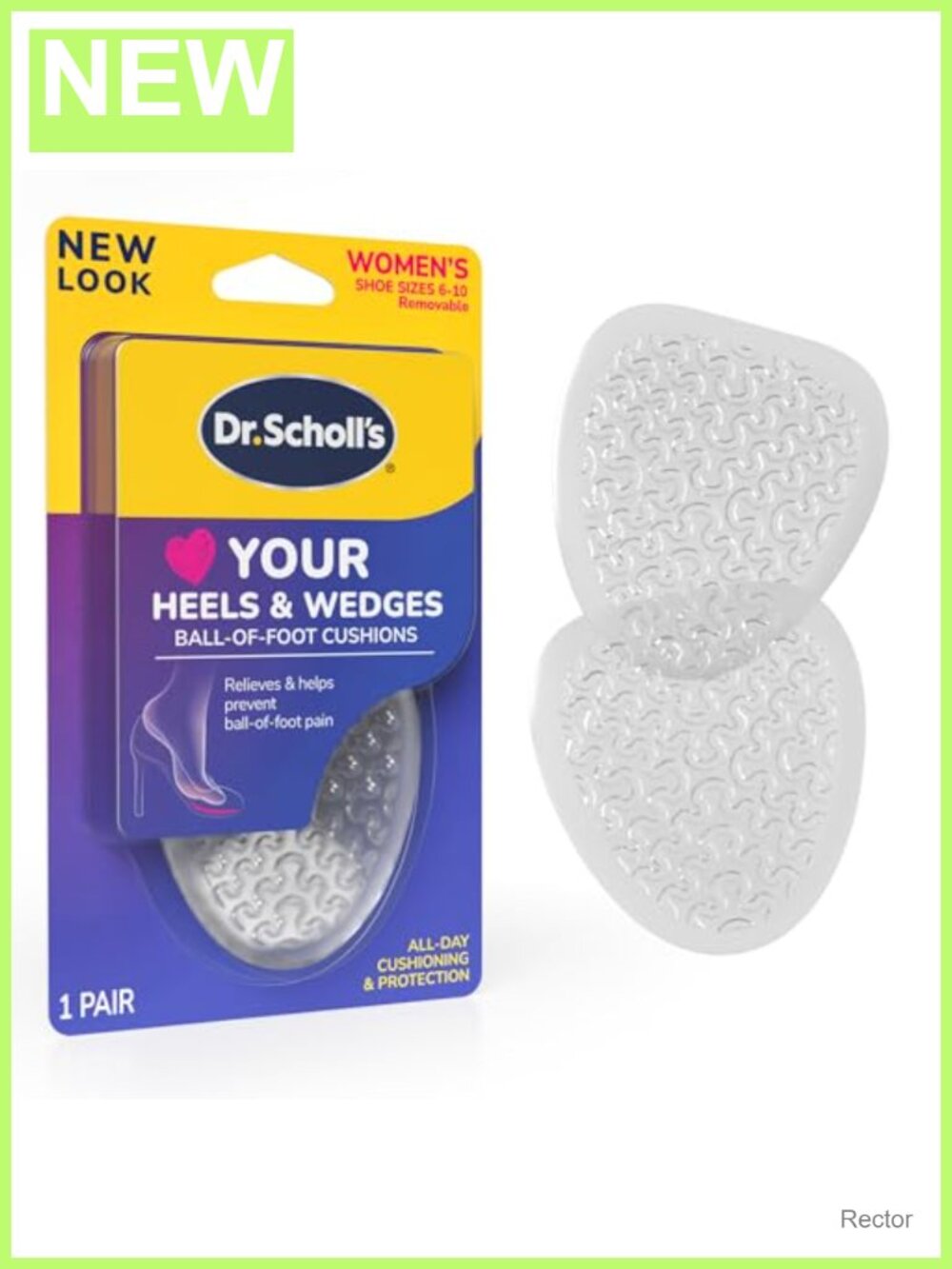 Ball of Foot Cushions for High Heels - Gel Insoles, Shock Absorbing, No-Slide